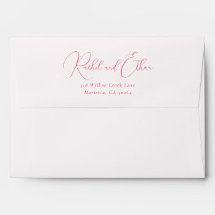 Elegant Coral Calligraphy Envelope