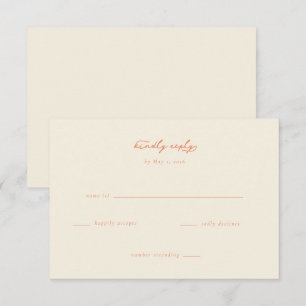 Elegant Coral Minimalist Invite