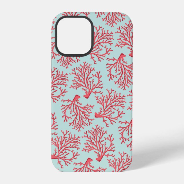 Elegant Coral Pattern iPhone Case (Back)
