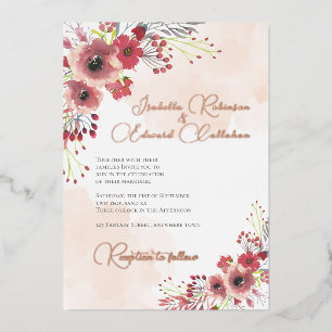 Elegant Coral Peony Floral Wreath Wedding