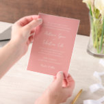 Elegant Coral Pink Modern Wedding Vellum Invitations<br><div class="desc">Elegant wedding invitations featuring a simple design with script and serif fonts.</div>