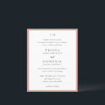 Elegant Coral Pink Monogram Budget Wedding Invite<br><div class="desc">Modern wedding invitations featuring a clean design with serif and script fonts.</div>