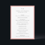 Elegant Coral Pink Monogram Modern Wedding Programme<br><div class="desc">Modern wedding programs featuring a clean design with serif and script fonts.</div>