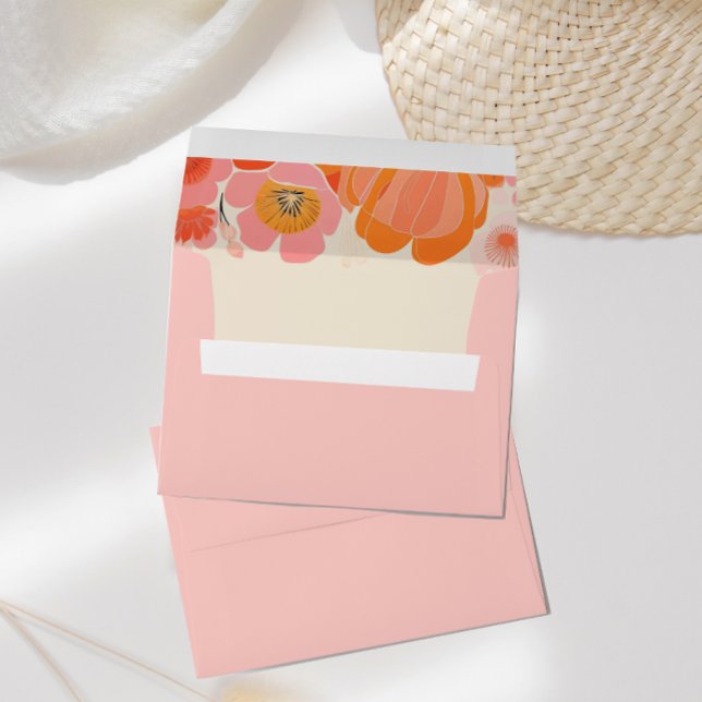 Elegant Coral Pink Poppy Flower Envelope (Creator Uploaded)