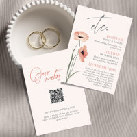 Elegant Coral Reception Accomodations QR Code