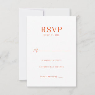 Elegant Coral RSVP Card