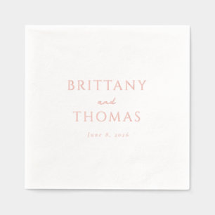 Elegant Coral Typographic Foil Napkins