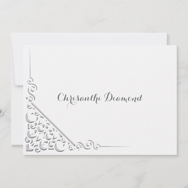 Elegant Corner Thank You Card (Front)