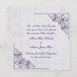 Elegant Corner Wedding Invitation