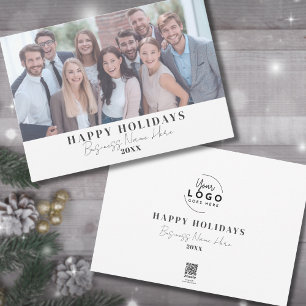 Elegant Corporate Business Christmas Happy Holiday Card