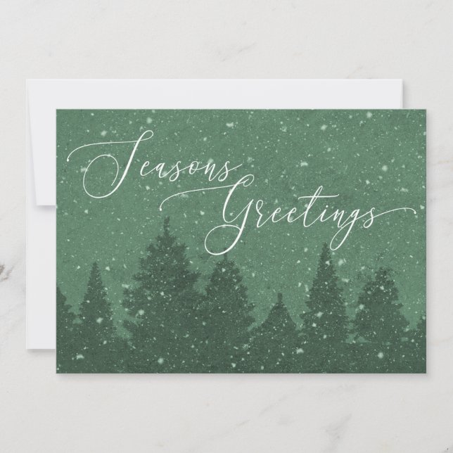 Elegant Corporate Business Holiday Light Green (Front)