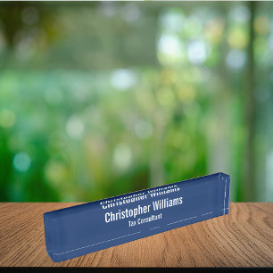 Elegant Corporate Business Office Executive Title Nameplate