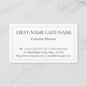 Elegant Corporate Director Business Card