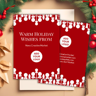 Elegant Corporate Holiday Card Personalized