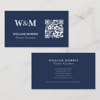 Elegant Corporate QR Code Logo Template Business Card