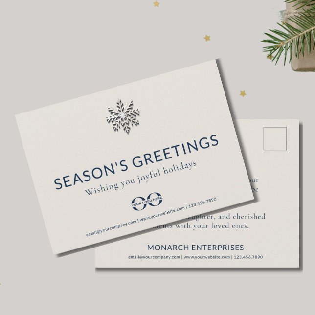 Elegant Corporate Season's Greetings Postcard (Creator Uploaded)