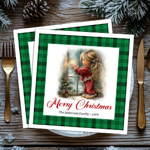 Elegant Cosy Holiday Scene Winter Scene Napkins