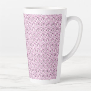Elegant Cottagecore Flower Pattern Latte Mug