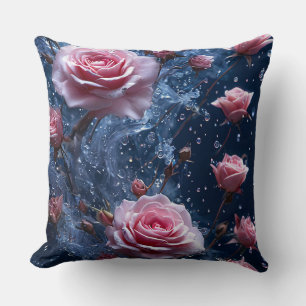 Elegant Cottagecore Home Decor Feminine Rose Cushion