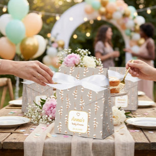 Elegant Cotton Floral Baby Shower Favour Box