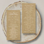 Elegant Country Kraft Wedding Program Template Rack Card<br><div class="desc">Celebrate in style with these trendy wedding programs. This design is easy to personalise with your special event wording and your guests will be thrilled when they receive these fabulous programs.</div>