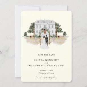 Elegant Country Manor   Ranch Save the Date  Invitation