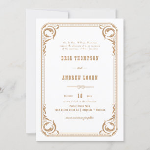 Elegant Country  Wedding Invitation