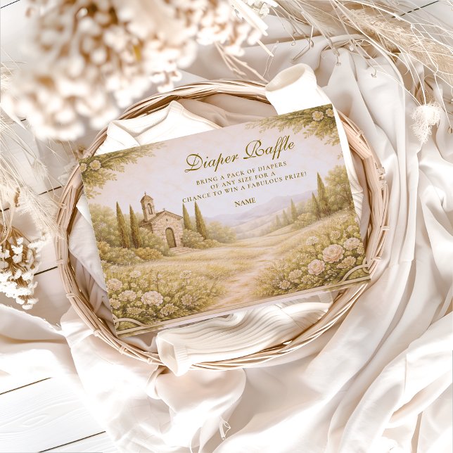 Elegant Countryside Garden  Diapper Raffle  Enclosure Card (Creator Uploaded)