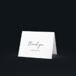 Elegant Couple Black White Script Thank You Card<br><div class="desc">Elegant couples folded thank you card. Printed with a beautiful black script font with plenty of room inside for a written or printed message. This card will make anyone feel appreciated.</div>
