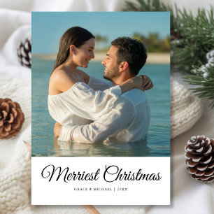 Elegant Couple Festive Holiday Greeting card