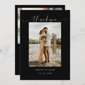 Elegant couple Minimalist Simple Script Wedding Invitation