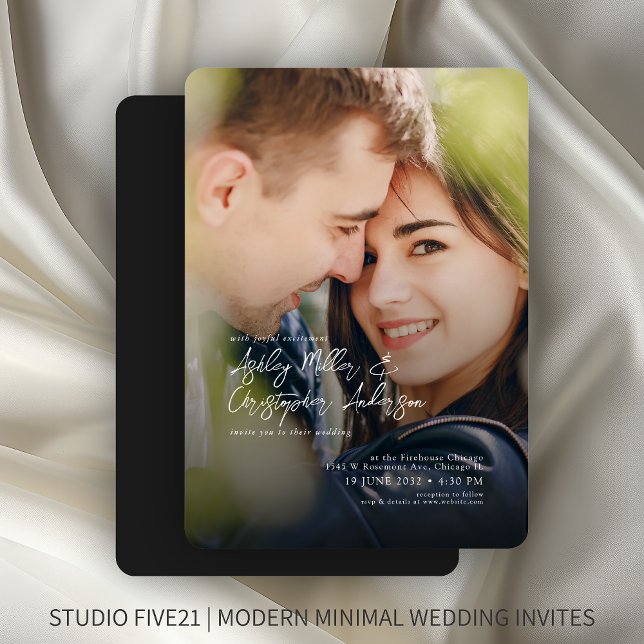 Elegant Couple Photo Wedding Invitation (Creator Uploaded)