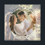 Elegant Couple Photo Wedding Save The Date Magnet<br><div class="desc">Elegant Bride and Groom Couple Photo Wedding Favour magnet</div>