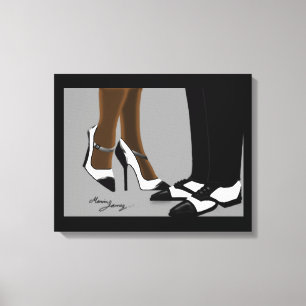 Elegant Couple-Stretched Canvas Print