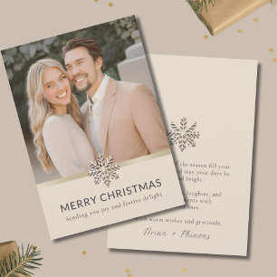 Elegant Couple's Christmas Flat Card