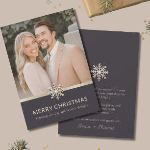 Elegant Couple's Christmas Flat Card