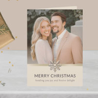Elegant Couple's Photo Christmas Card