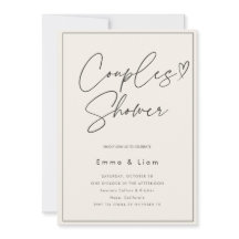 Elegant Couples Shower, Modern Minimalist