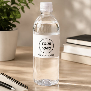Elegant Couples Wedding Monogram Personalised Wate Water Bottle Label
