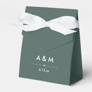 Elegant Couture Rich Green Wedding Favour Box