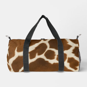 Elegant Cow Faux Leather Modern Collection Duffle Bag