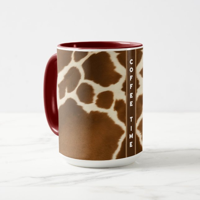 Elegant Cow Faux Leather Modern Collection Mug (Front Left)
