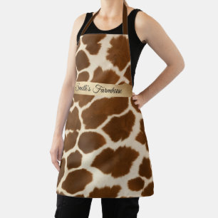 Elegant Cow Faux Leather Popular Collection Apron