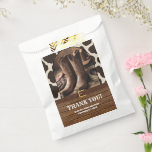 Elegant Cowgirl Boots Baby Shower Favour Bags