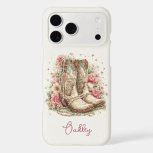 Elegant Cowgirl Boots with Flowers Monogrammed