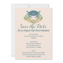 Elegant Crab Feast-Watercolor Blue Crabs, Seashell