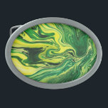 Elegant Crazy Agate 5 - Green Yellow Belt Buckle<br><div class="desc">Design by LEMAT WORKS
https://pinterest.com/lematworks/
https://zazzle.com/lematworks*/collections</div>