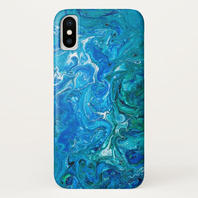 Elegant Crazy Lace Agate 2 - Blue Aqua Case-Mate iPhone Case (Back)