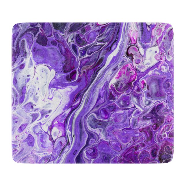 Elegant Crazy Lace Agate 7 - Ultra Violet Purple Cutting Board (Front)