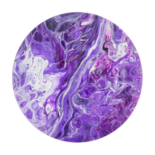 Elegant Crazy Lace Agate 7 - Ultra Violet Purple Cutting Board (Front)